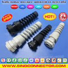 Strain Relief Cable Gland Plastic IP68 Metric & PG Thread Gray or Black SNCG Series